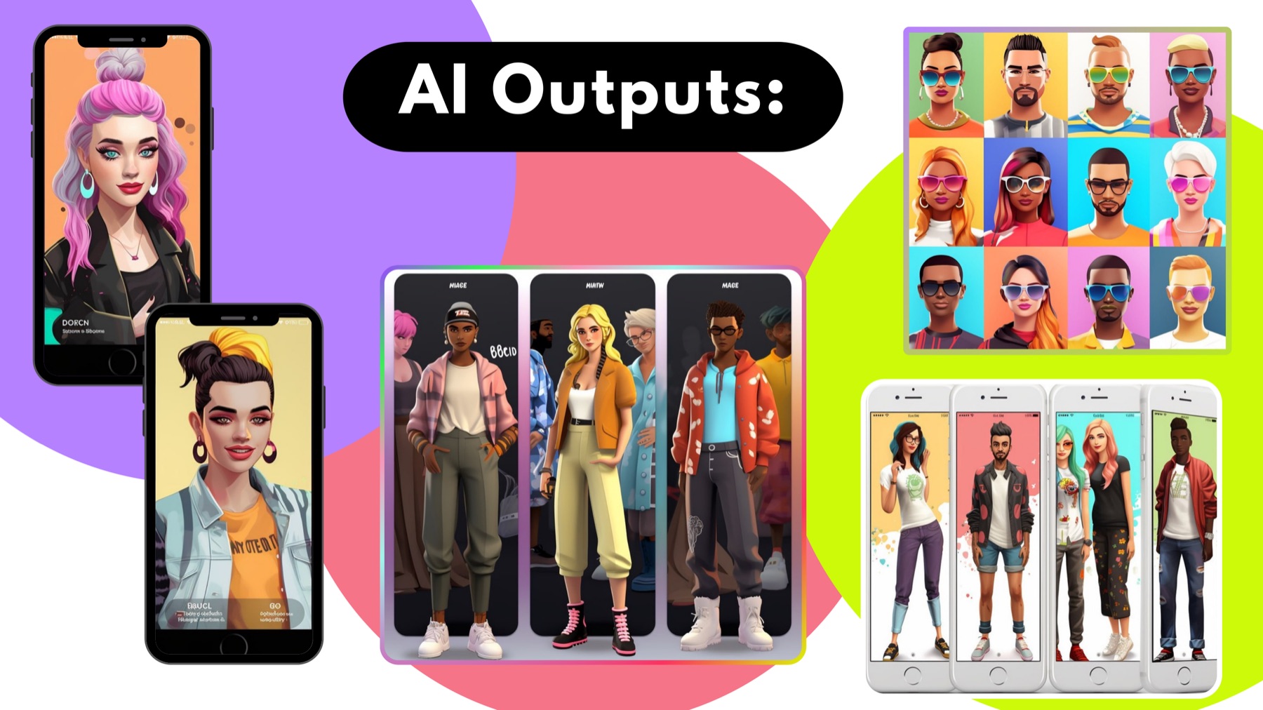 AI-generated concept imagery visualising the avatar styling feature