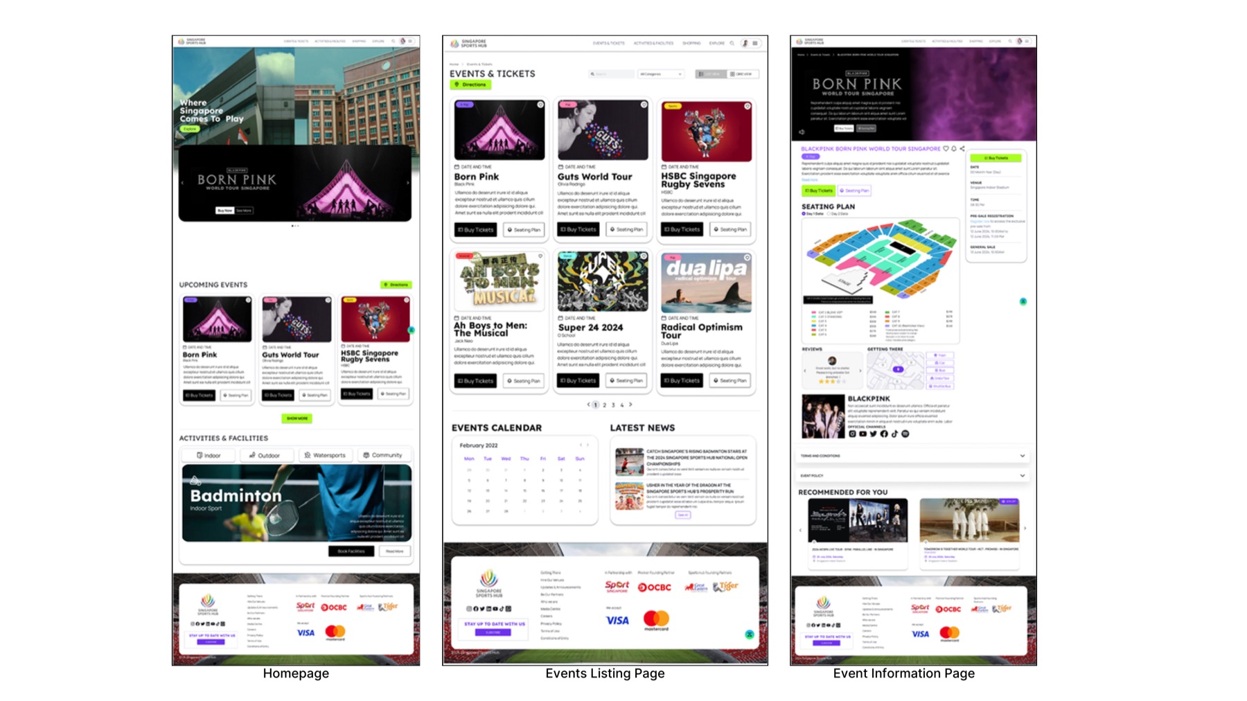 Singapore Sports Hub Digital Experience Redesign